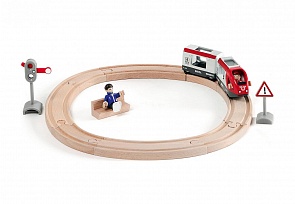 Железная дорога со светофором и экспресс-поездом,15 элементов (Brio, 33511)